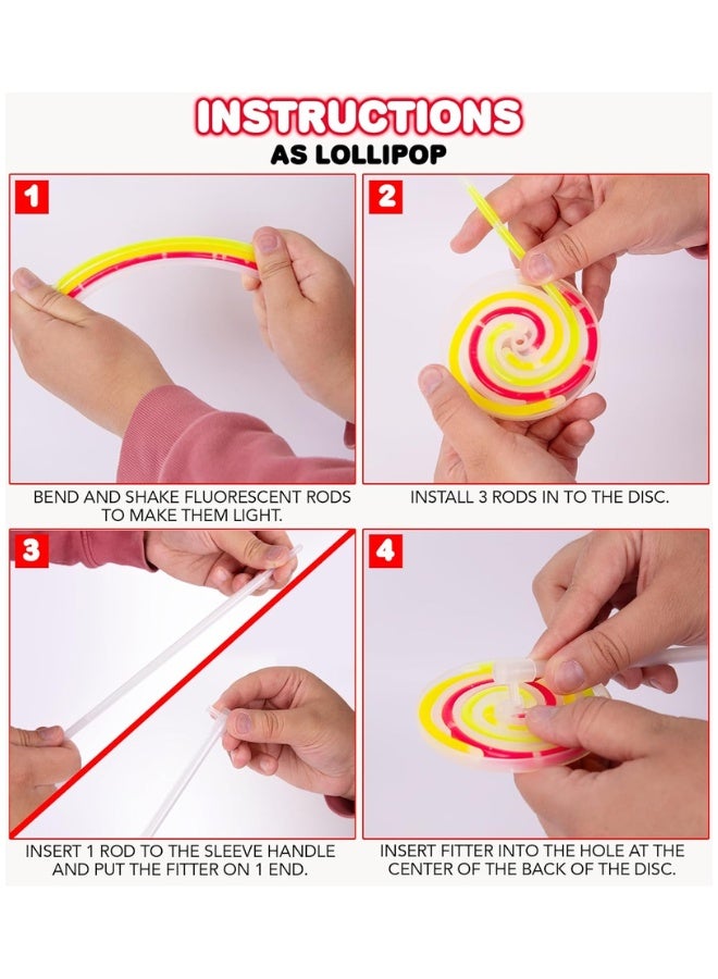 DAT Glow Lollipop Toy – Fun Light-Up Candy Shape with Glow Sticks – Perfect for Parties, Kids & Festivals - Image 3